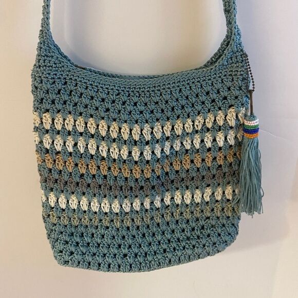 The Sak blue crochet crossbody 10x10” - Picture 1 of 7